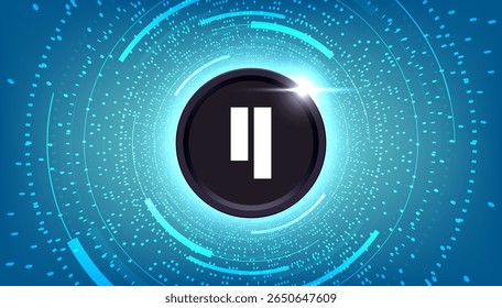 QUBIC coin cryptocurrency concept banner background.