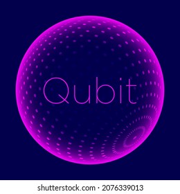 Qubit Concept Representation. Visualization Of Quantum Bit, Vector Concept