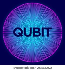 Qubit Concept Representation. Visualization Of Quantum Bit, Vector Concept