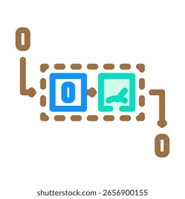 qubit measurement quantum computer color icon vector. qubit measurement quantum computer sign. isolated symbol illustration