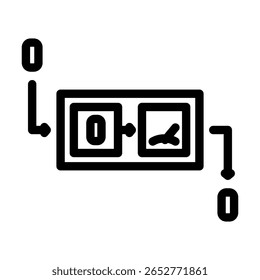 qubit measurement quantum computer line icon vector. qubit measurement quantum computer sign. isolated contour symbol black illustration