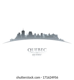 Quebec Canada City Skyline Silhouette. Vector Illustration