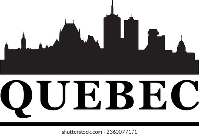 Quebec Canada Skyline Vector Graphic