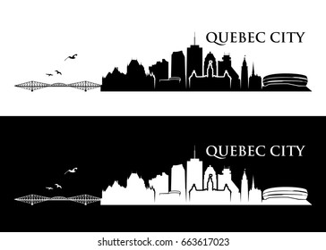 Quebec city skyline - Canada - vector illustration