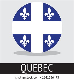 
Quebec country flag symbol on a white background