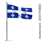 Quebec flag isolated on white background. EPS10 vector