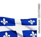 Quebec flag isolated on white background. EPS10 vector