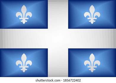 Quebec Gradient Flag - Illustration, 
Three dimensional flag of Quebec