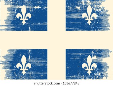 Drapeau grunge du Québec.  Un drapeau grunge du Québec à texture