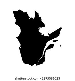 Quebec map, province of Canada. Vector illustration.