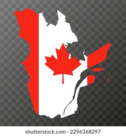 Quebec map, province of Canada. Vector illustration.