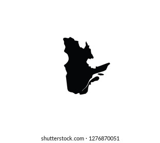 Quebec outline map Canada province North America region 