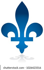 Quebec province of Canada emblem fleur de lys symbol vector