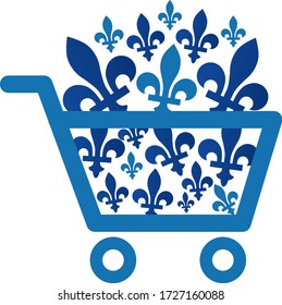 quebec province of canada emblem local purchase concept illustration