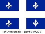 Quebec ( province, Canada ) flag vector icon