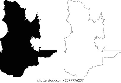 Quebec province map vector outline silhouette contour 