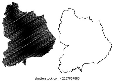 Quechultenango Totolapan municipality (Free and Sovereign State of Guerrero, Mexico, United Mexican States) map vector illustration, scribble sketch Quechultenango map