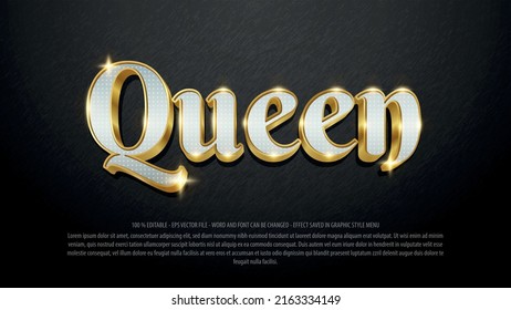 Queen 3d style text effect template