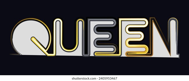 Queen 3d style text effect