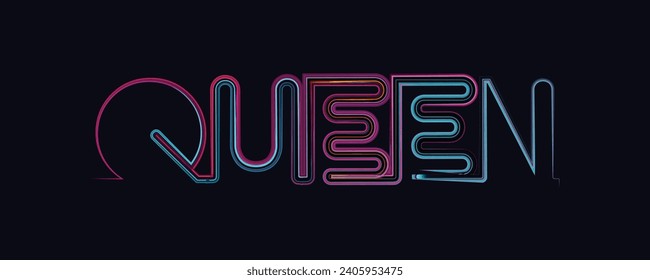 Queen 3d style text effect