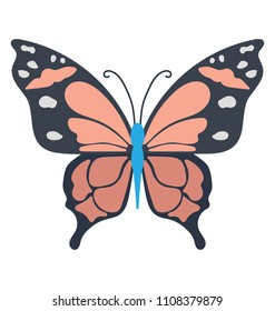 
Queen Alexandra Birdwing Butterfly flat vector icon 
