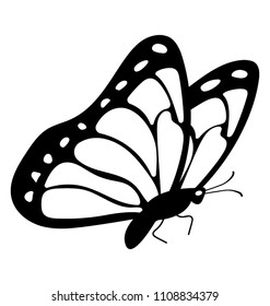 
Queen Alexandra Birdwing Butterfly solid vector icon 
