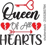 queen of all heart vector file