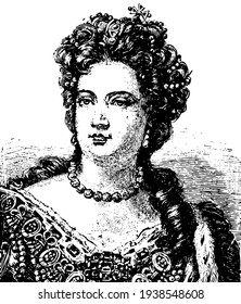 Queen Anne Of Great Britain, Vintage Illustration