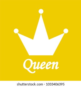 Queen Background with Crown Stock Vector Illustration