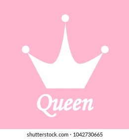 Queen Background with Crown Stock Vector Illustration