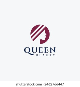 Queen Beauty Negative space logo