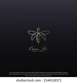 Queen bee abstract logo design good use for symbol brand and more