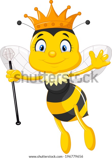 Queen Bee Cartoon Stock Vector (Royalty Free) 196779656