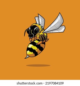 Queen Bee Cartoon Design Illustration