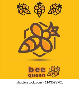 Queen bee concept designed in a simple way so it can be used for multiple purposes i.e. logo ,mark ,symbol or icon.