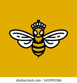 Queen Bee with Crown Logo Front View