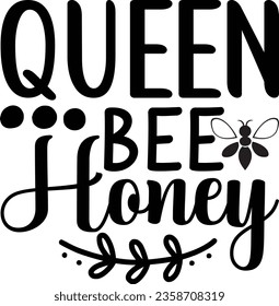 Queen Bee Honey - Bee SVG design svg