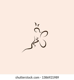 queen bee icon line illustration vector

