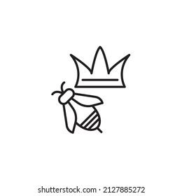 queen bee icons  symbol vector elements for infographic web