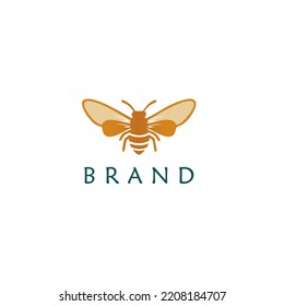 
arte de la línea de abejas reina diseño exclusivo de logotipo premium inspiración