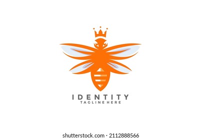 Queen Bee Logo Design Template