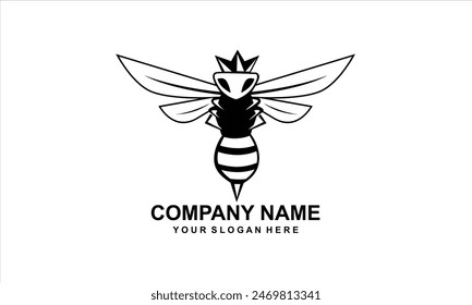 queen bee logo with a simple design