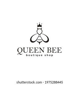 queen bee luxury logo design template