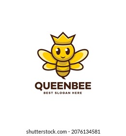 Queen Bee Mascot Logo Design