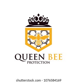 queen bee protection logo design
