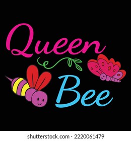 Diseño de camisetas para abejas reina 