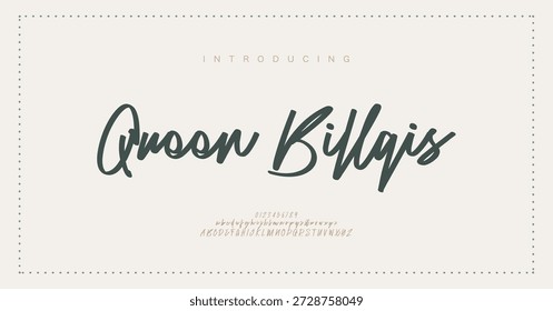 Queen Billqis, Classy elegante fonte, tipo vintage ou luxo premium typeface, vetor Inglês alfabeto real. Tipografia clássica em estilo art déco moderno ou antigo, letras serif para cartaz moderno ou retro