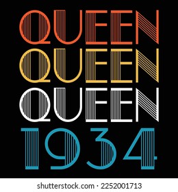 Queen Born In 1934 Vintage Birthday