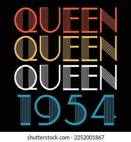 Queen Born In 1954 Vintage Birthday