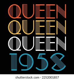Queen Born In 1958 Vintage Birthday